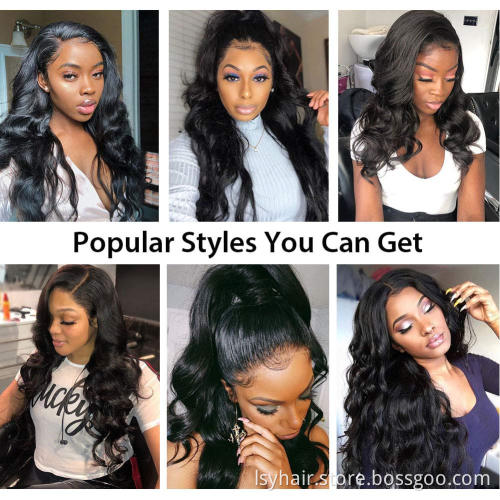 13x4 Body Wave Lace Front Wigs Brazilian Virgin Human Hair Wig Pre Plucked Natural with Baby Hair Wig for Black Female